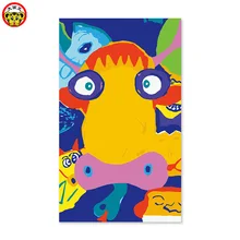 Цифровая живопись граффити работает простые животные детей учеников