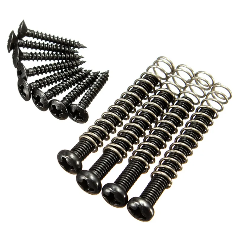 

MTGATHER Guitar Humbucker Pickup Screws Kit Pickup Ring Surround Mounting Screws Metal Black
