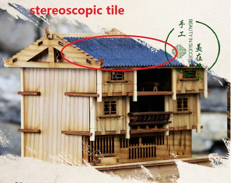 Китайская национальная архитектура, модель, набор, классика, Miao, ходовые здания, сделай сам, деревянные модели, наборы