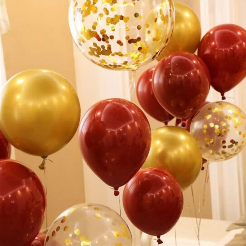 Новое поступление, красный шар с гранатом, 30 шт./партия, 10 дюймов, двухслойные балоны, свадебные украшения, предметы декора для дня рождения
