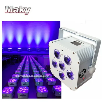 

One sample 2018 mini wireless dmx led par light battery powered wireless led uplights with par ligh Infrared controller RGBWA+UV