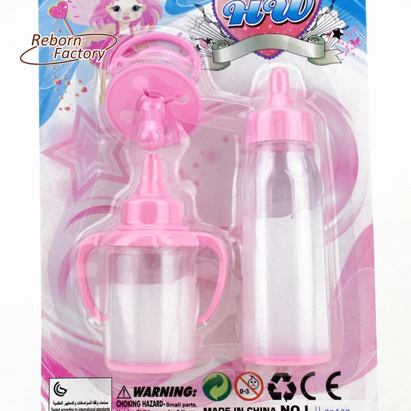 New Style 3 Pcs Magic Feeding Bottle With Pacifier For Reborn Baby Doll
