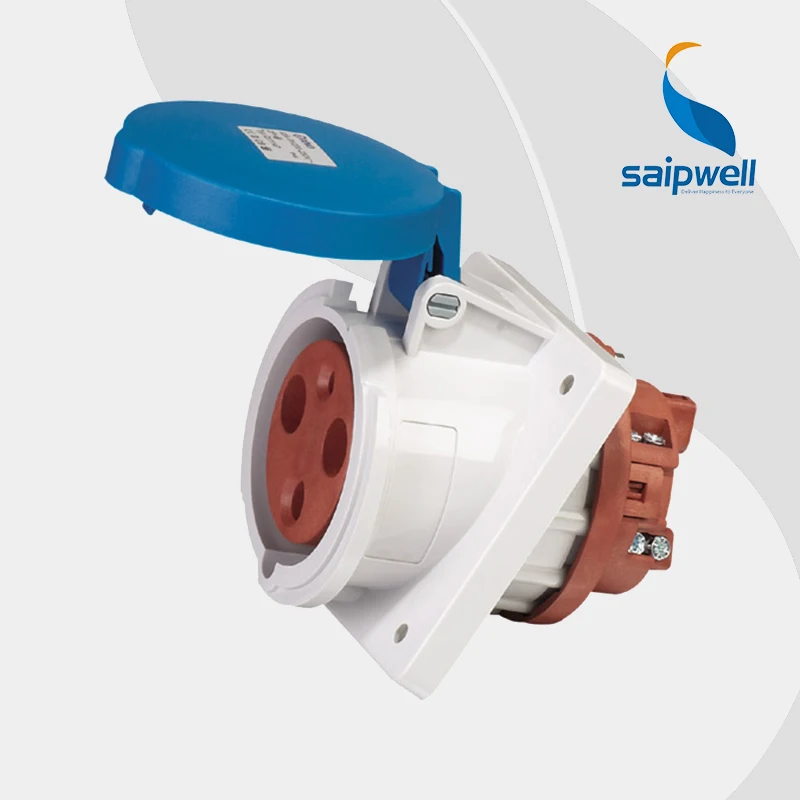 

3P 63A CEE/IEC International Standard Panel Mounted Angle Socket / Waterproof Industrial Socket ( SP-1147 )