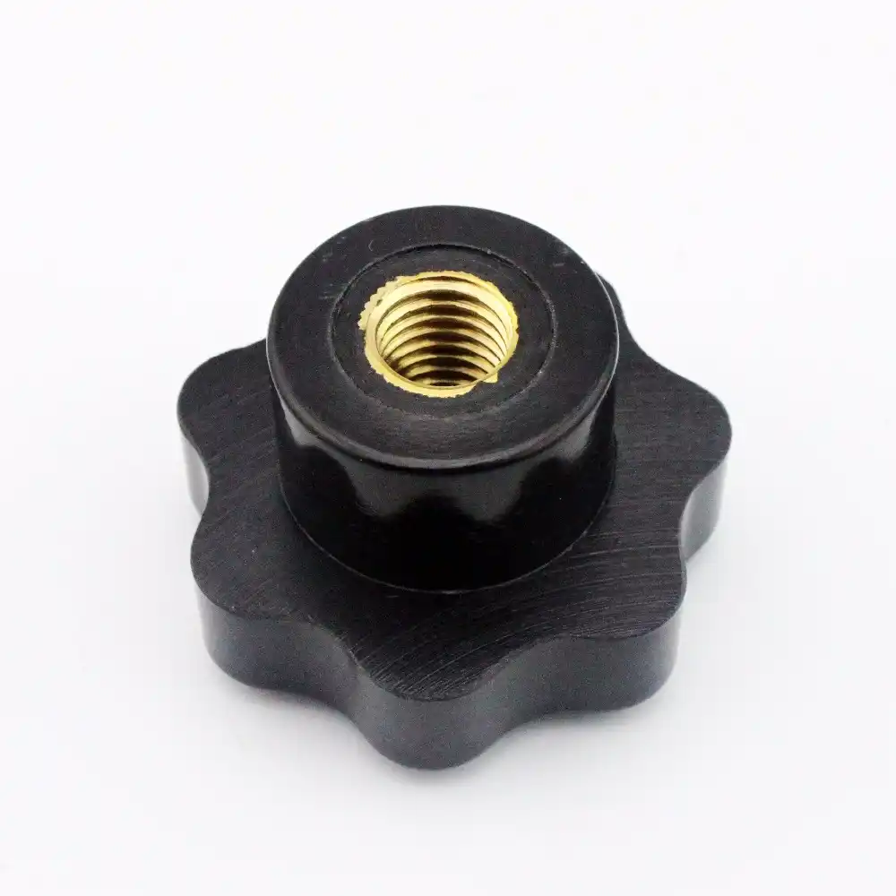 3pcs M12 Female Thread 50mm OD Star Shaped Head handle Nuts Knob