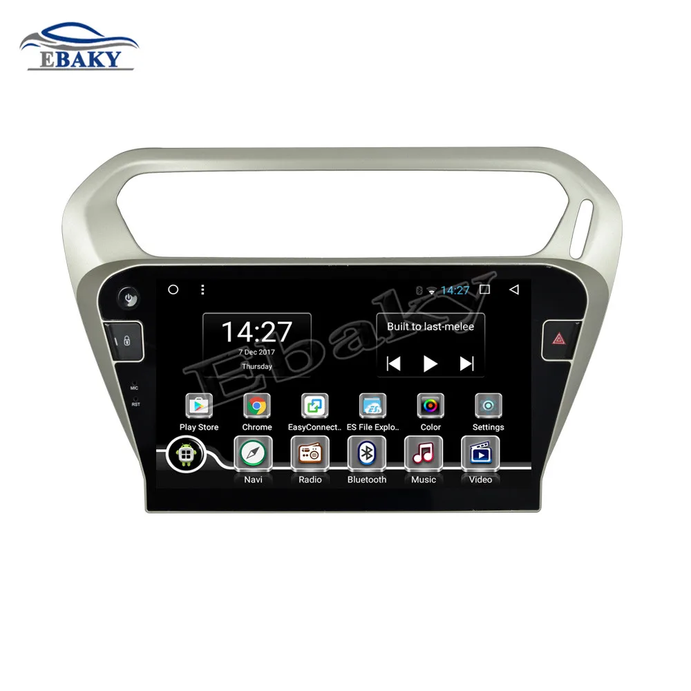 Top NaviTopia 9inch 1GB/2GB RAM Quad Core/Octa Core Android 7.1/8.1 Car DVD Radio for Citroen C-Elysee 2014- with GPS/wifi 9