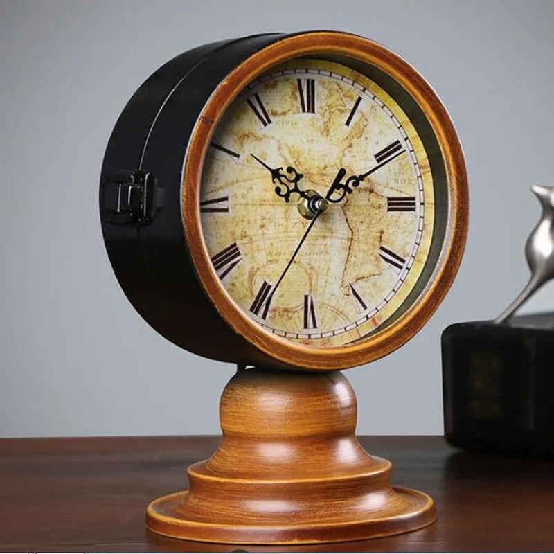 European Silent Vantage Office Desk Table Clock Home Decoraton