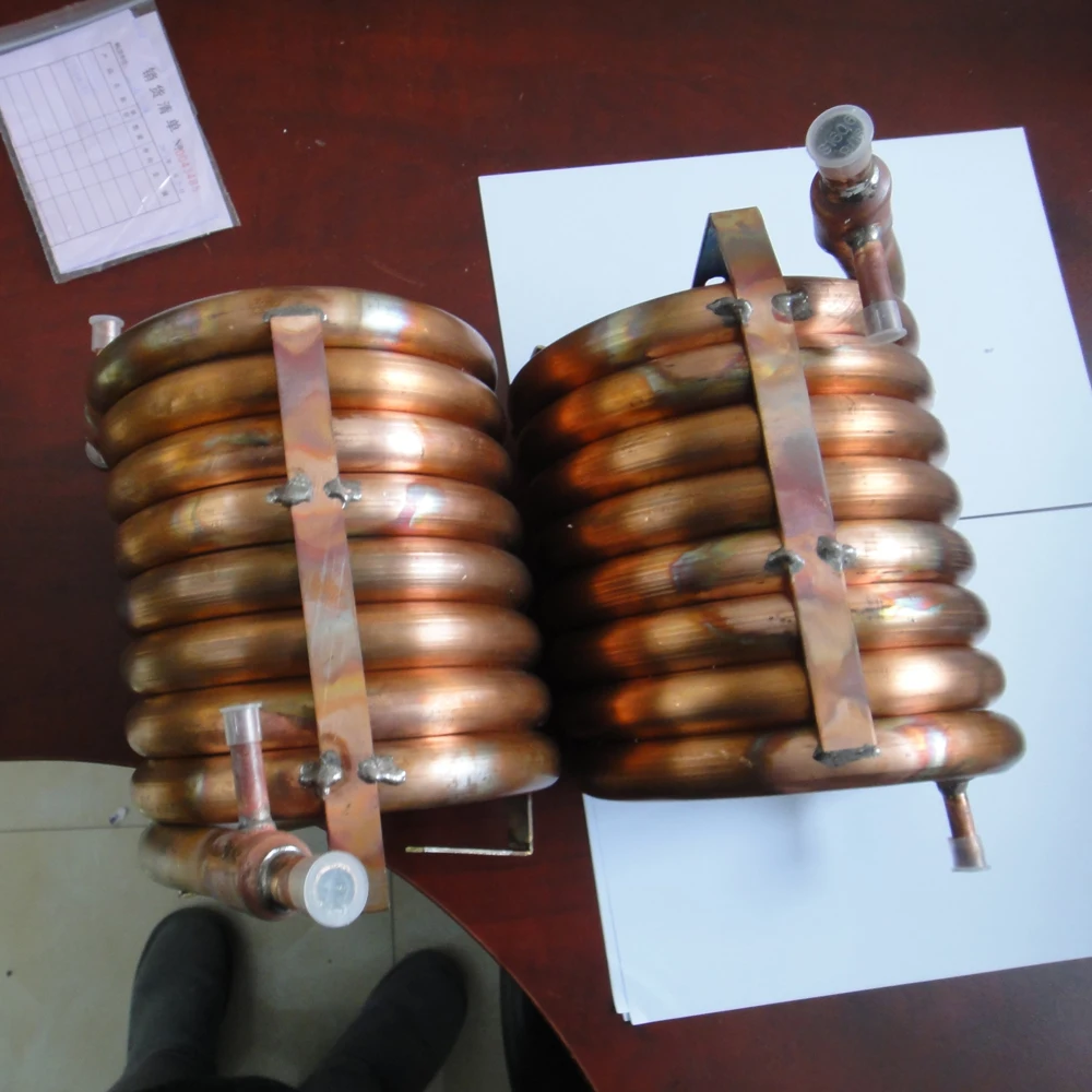 48000but 14kw High Efficient Outer And Inner Copper Pipe Heat 48000but 14kw High Efficient Outer And Inner Copper Pipe Heat Exchanger For Air Source Pump Water Heater In Conditioner Parts From Home