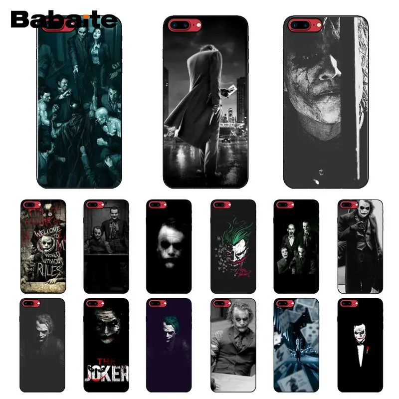 Мягкий силиконовый чехол для телефона Babaite The Joker Heath Ledger из ТПУ Apple iPhone 8 7 6 6S Plus X XS MAX