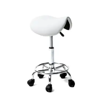

Adjustable Modern Bar Stool Saddle Stool Tractor Seat Adjustable Bar Stool Industrial Bar Chair Seat White