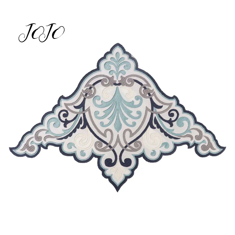 

JOJO BOWS 1pc Cloth Embroidery Patches With Horn Flower DIY Handmade Material Garment Sewing Accessories Patch For Needlework