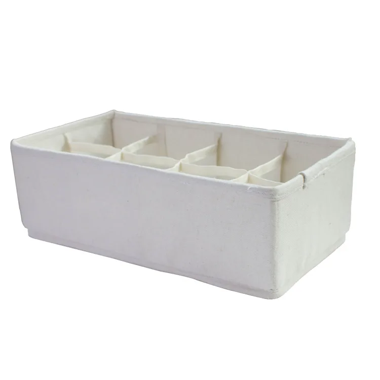 Foldable Underwear Storage Boxes Washable Closet Drawer Socks Organizer with Zipper - Цвет: White Style 1