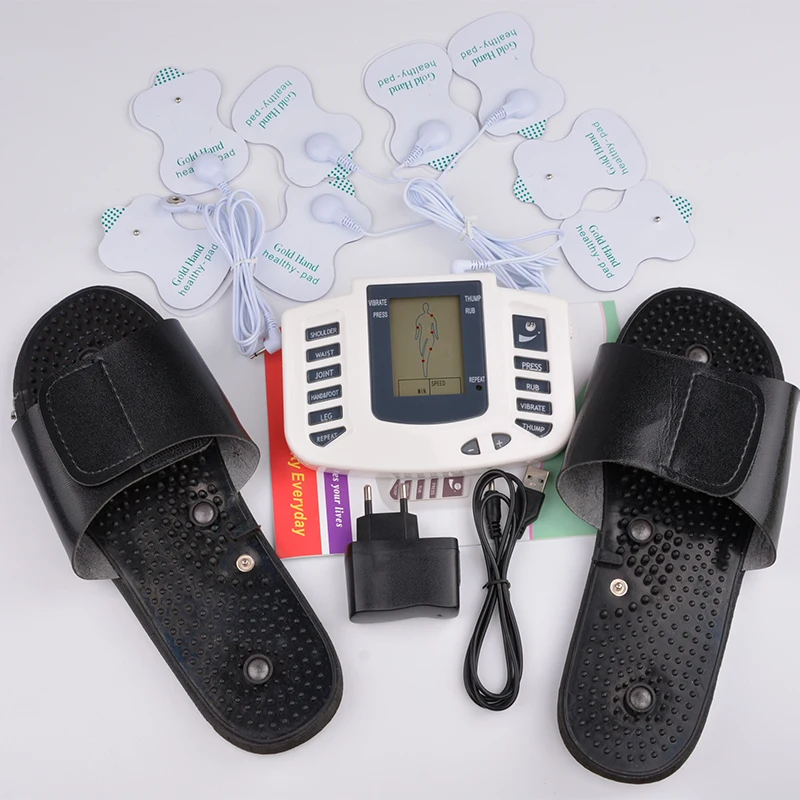 Russian button Electrical Muscle Stimulator Body Relax Muscle Massager Pulse Tens Acupuncture Therapy Slipper 8Pads Loss Weight Russian button Electrical Muscle Stimulator Body Relax Muscle Massager Pulse Tens Acupuncture Therapy Slipper 8Pads Loss Weight