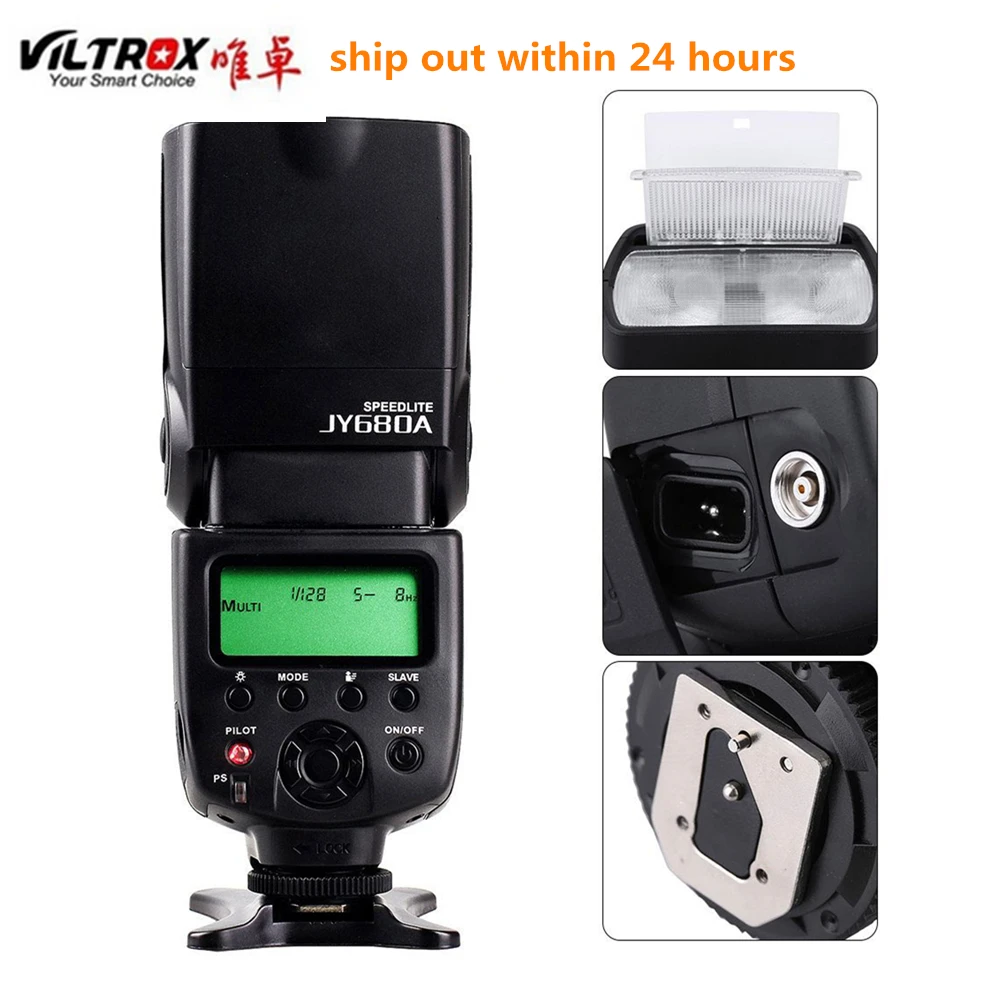 VILTROX JY 680A Универсальный Камера ЖК дисплей вспышки Speedlite света для Стандартный