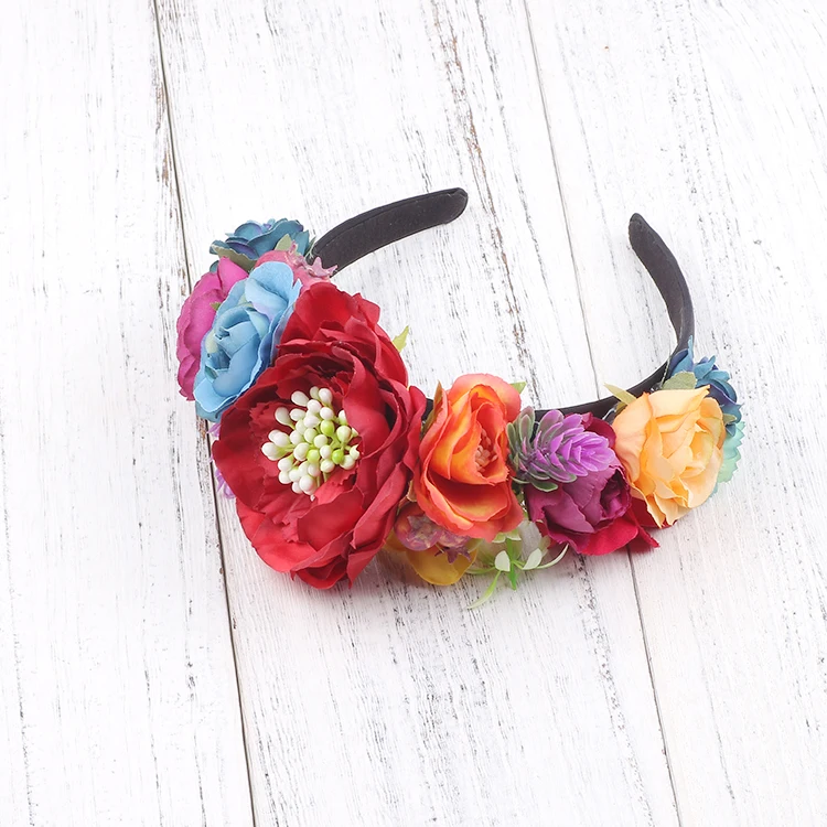 

Flower Headband Children Headwear Teenage Crown Girls Headbands Kids Hair Bands Accessories christmas gifts flowers for hair