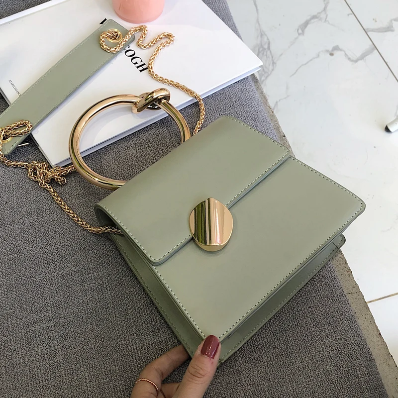 2019 الصيف الأخضر الفاخرة العلامة التجارية حقيبة كتف صغيرة للنساء حقيبة ساع السيدات بسيطة واسعة حزام الإناث Crossbody رفرف حقيبة