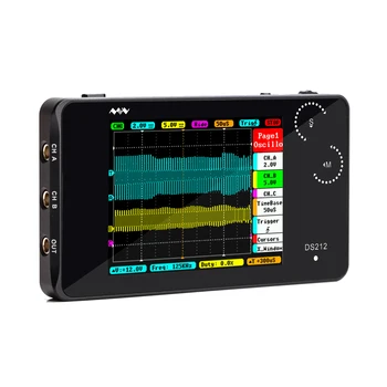 

DS212 DSO Portable Mini 2 Channel Digital Oscilloscope USB 2.8" Full Color TFT Display 8MB Bandwidth 1MHz Sampling Rate 10MSa/s