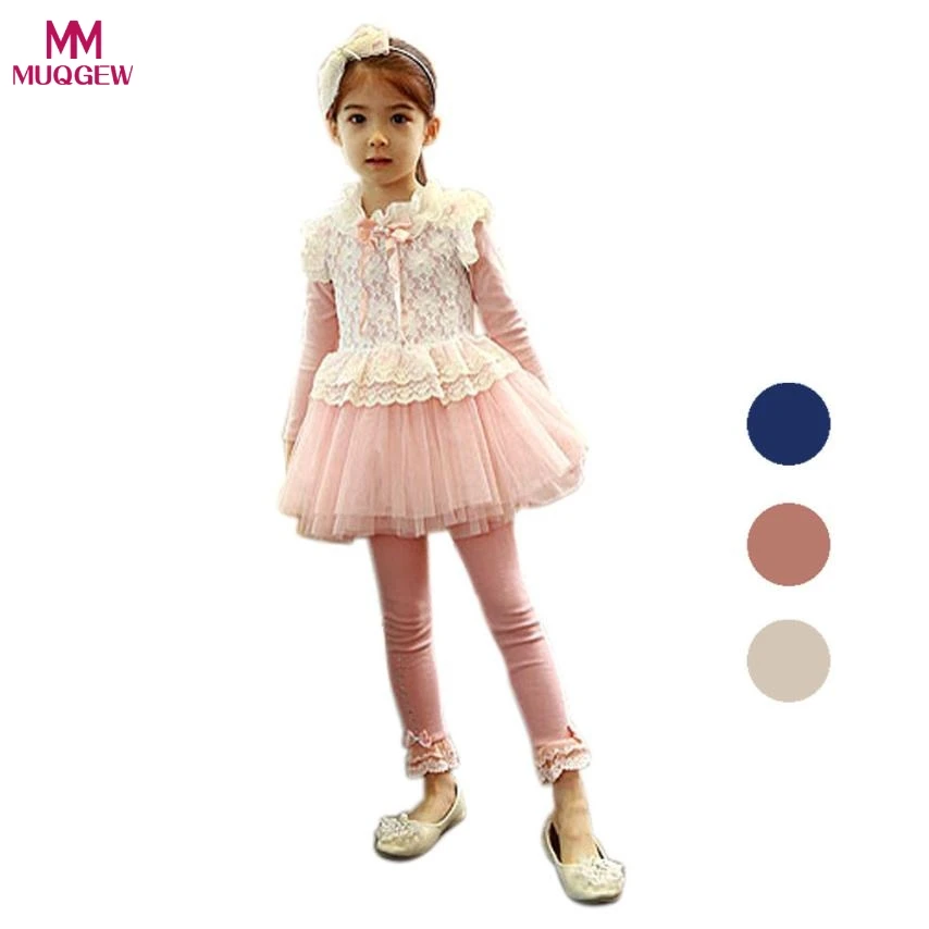 winter baby girl pants Flower Solid girl trousers Cotton Flat Full