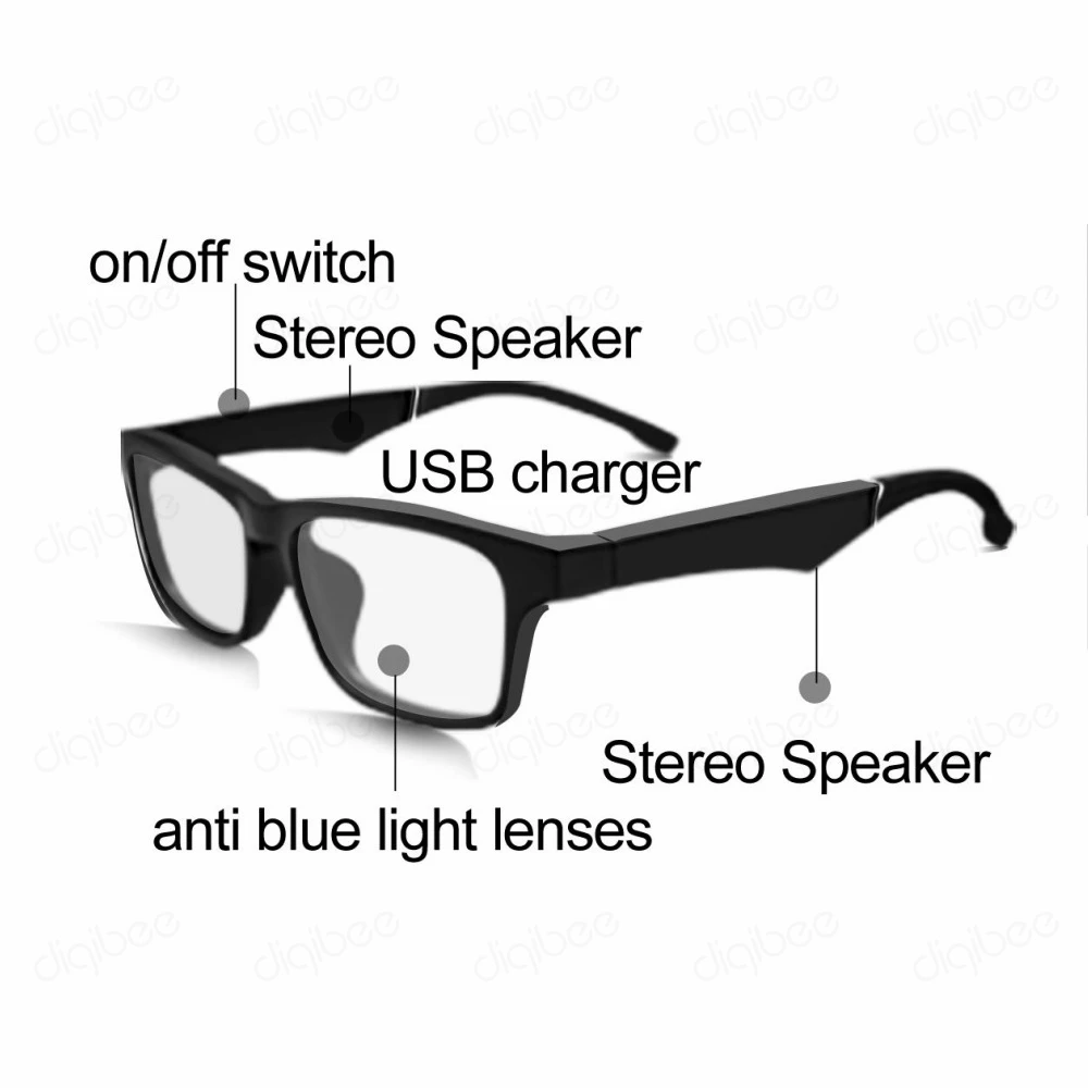  Classic Eyewear Eyeglasses Bluetooth 5.0 Open Audio Stereo Speaker Microphone for iPhone Huawei Xia - 33045859126