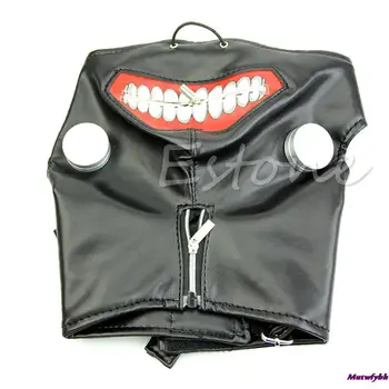 

Cool Cosplay Tokyo Ghoul Kaneki Ken Halloween Party Adjustable Zipper Prop Mask