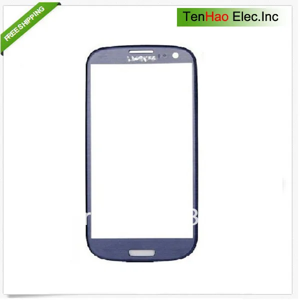Blue Front Outer Screen Glass Lens Replacement for Samsung Galaxy i9300 S3 Tools free shipping |