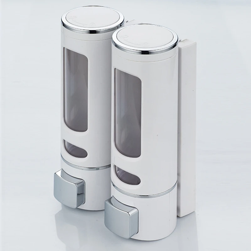 Günstig 400ml Flüssigkeit Seife Dispenser Bad Zubehör Wand mount ABS Shampoo Dusche Pumpe Krankenhaus Schule Hand Sanitizer Flasche