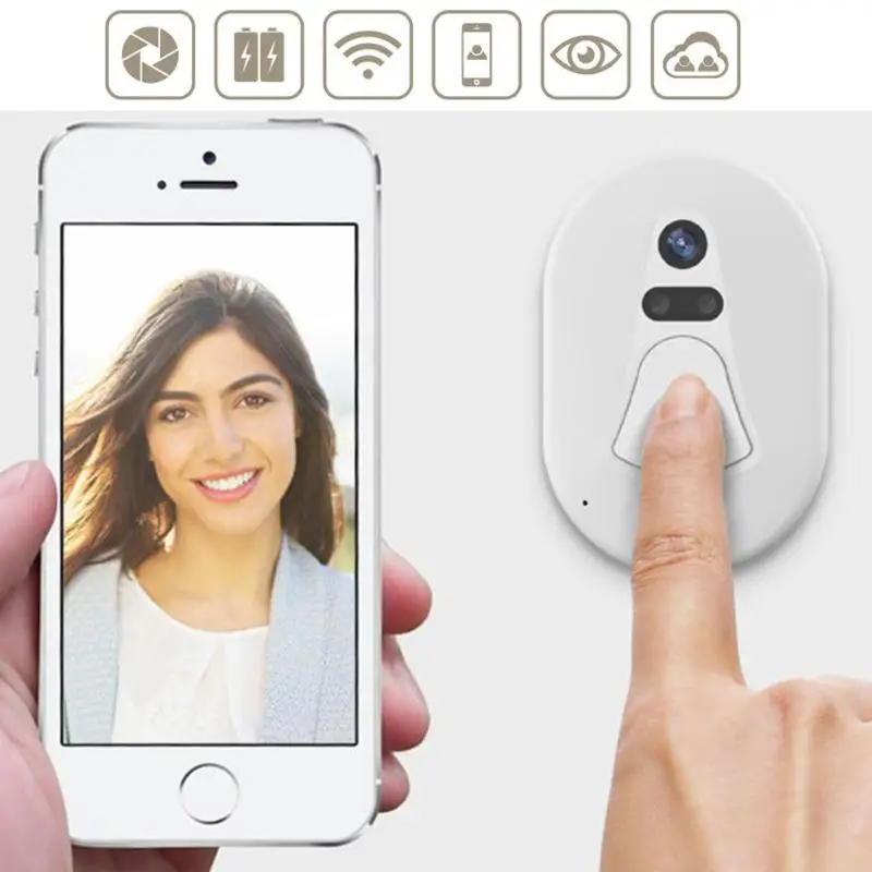 

HD Video Door Phone Intercom Wifi Doorbell Home Security Night Vision Wireless Doorbell Doorphone Auto Photo Cloud Storage Bell