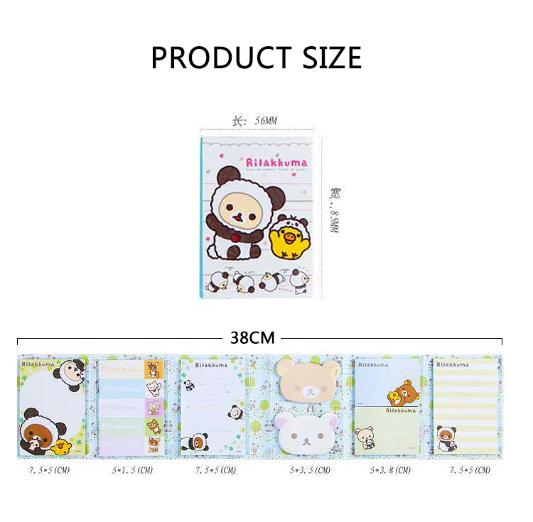 CXZY 6 складной Rilakkuma Тоторо Мелодия Лондон Единорог sticky note kawaii индекс блокнот планировщик милый стикер офис список 3B832