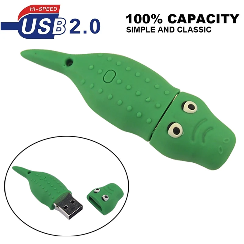 Cartoon Cool Animals USB 2.0 Cle Flash Drive Pendrive 64GB 32GB 128MB Classical Pendrive U Stick Flash Disk portable USB