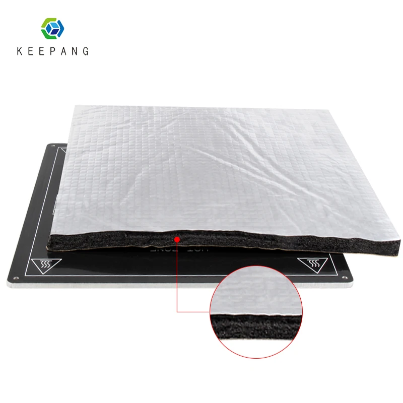 3D Printer Parts Heat Paper Insulation Cotton 200 220 235 310mm Foil Self-adhesive Insulation Cotton 3D Printer heatbed Sticker