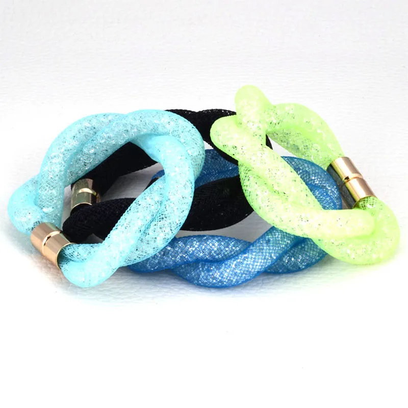 

Miasol Unique Designed Braided Weave Hollow Punk Crystal Twist Magnetic Bracelet Bangle Christmas Gift For Women Bracelet