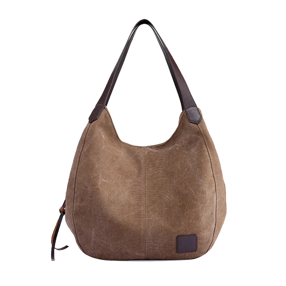 Aelicy высокое качество Брендовые женские парусиновые сумки однотонные с несколькими карманами женские сумки женские Hobos одинарные сумки на
