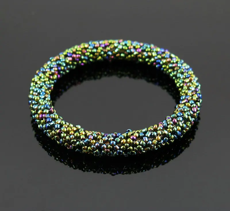 Ручной работы браслет из синих бусин хиппи дружба популярный рулон крючком тканые Бусины узор красные полосы браслеты для женщин - Окраска металла: YSK904