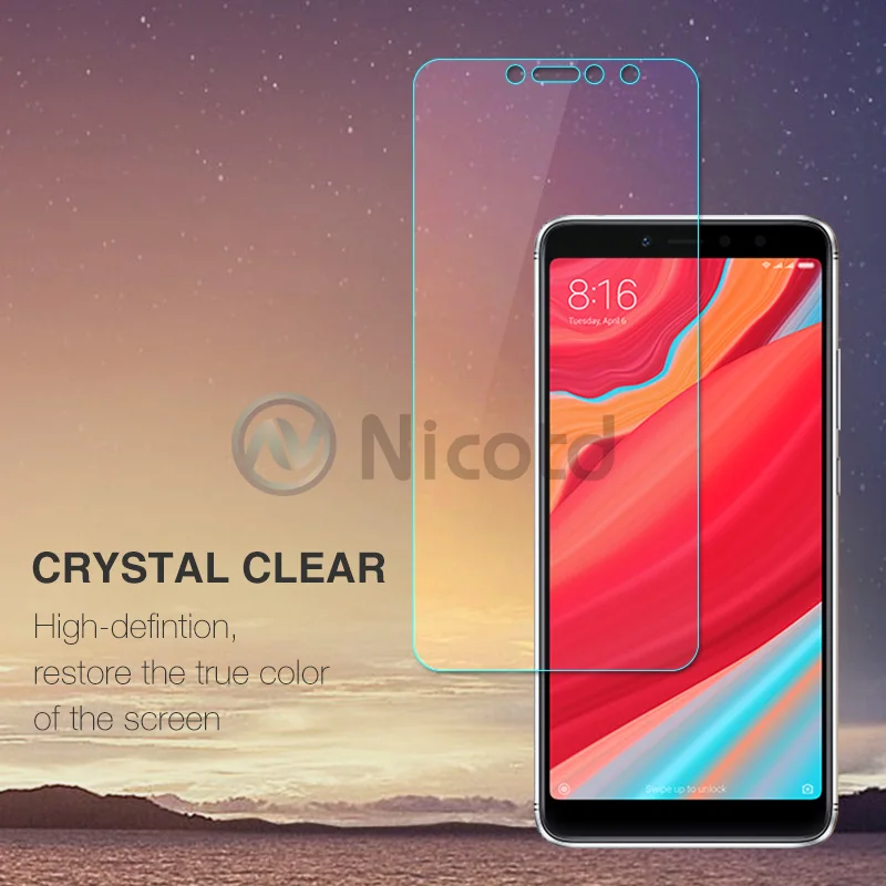 Nicotd Tempered Glass For Xiaomi Redmi S2 5.99 inch 2.5D 0.26mm 9H Premium Screen Protector protective film For Xiaomi Redmi S2 (2)