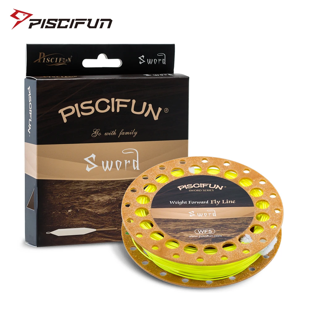 Piscifun Sword Fly Line Вес вперед 90/100FT плавающая Летающая рыболовная леска со сварной петлей WF3/4 5/6 7/8wt Летающая леска