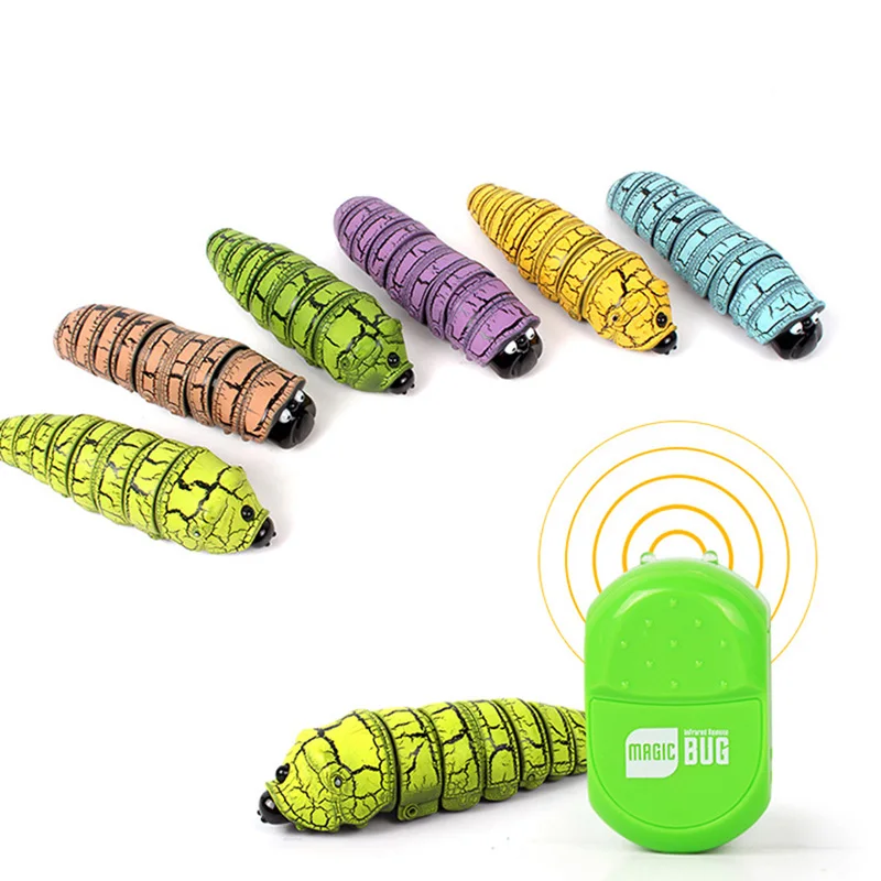 

New Arrival Infrared Remote Control Insect Caterpillar Worm Mock Fake RC Toy Animal Trick Novelty Jokes Prank for Kids Adult