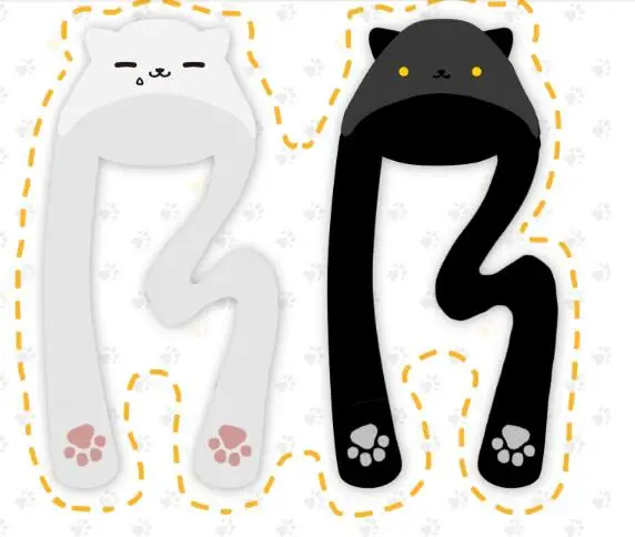 Игра Neko Atsume милый кот теплый шерстяной платок шляпа перчатки плюшевые подарок на год