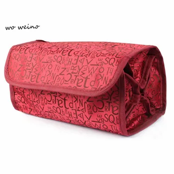 

2017 Fashion Cosmetic Bag Casual Travel 4 Zippered Compartment Bag Makeup Purse Toiletries Bag Lucky Gifts