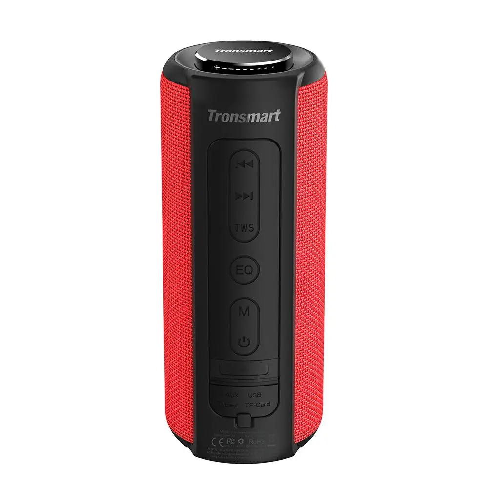 Tronsmart T6 Plus Bluetooth динамик глубокий бас 40 Вт TWS портативный динамик IPX6 Водонепроницаемый внешний аккумулятор функция SoundPulse Саундбар - Цвет: Red T6 Plus