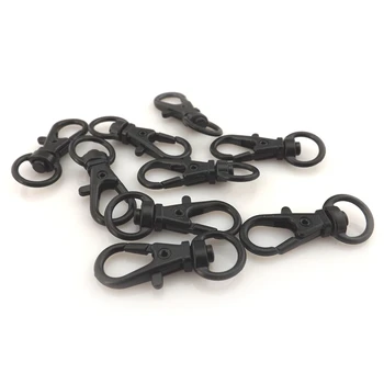 

100pcs Black, Silver, Rose gold Swivel Metal Lobster Clasp 32MM Alloy Snap Hook Free Shipping