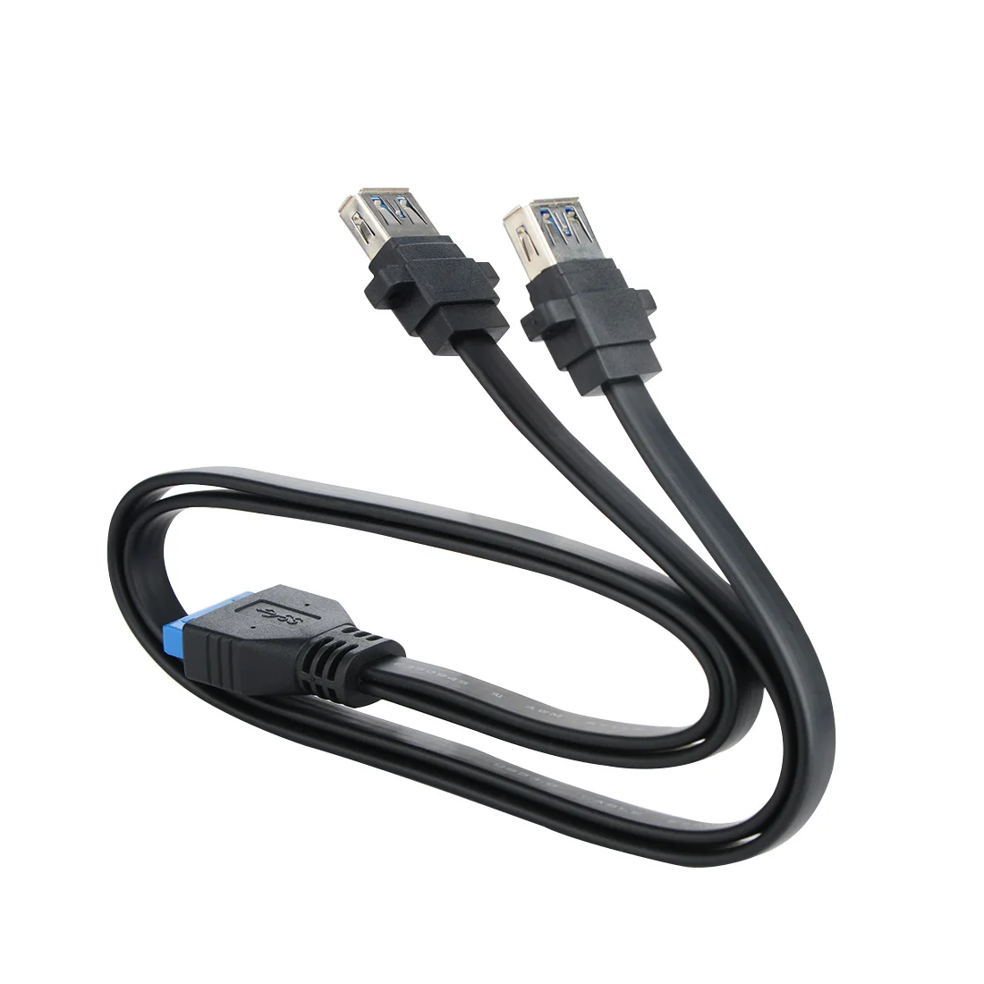 Cablecc Dual USB 3.0 A Type Female To Motherboard 20/19 Pin Box Header...