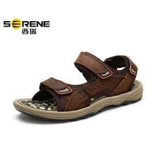 Новые модные мужские сандалии из натуральной кожи, мужские сандалии в римском стиле, Брендовые мужские летние туфли, большие размеры 39-46