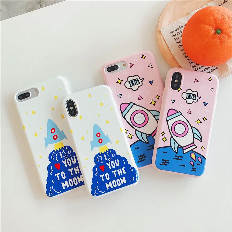 

Silicone Case For iPhone 7 8 6S 6 X Case Cute Cartoon For iPhone 7 8 Plus Case Original 3D Relief Ultra Thin Cover