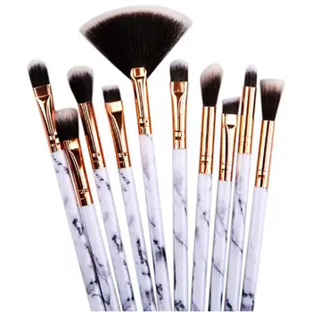 

10pc/set Marbling Pattern Makeup Brushes Kit Power Foundation Blusher Eye Shadow Blending Beauty Make Up Brush Cosmetic Tools