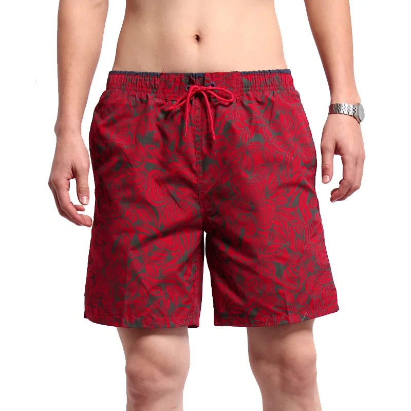 Быстросохнущие летние пляжные шорты мужские повседневные тонкие бермуды с цветочным принтом Мужские шорты