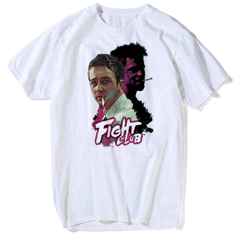 Fight Club T shirt 2018 Mens Fashion Brad Pitt tops tees