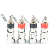 Лучшая Акция 2 шт 40 см посеребренные латунные спикеры Клеммная клемма подпружиненный пресс сабвуфер корзина терминал