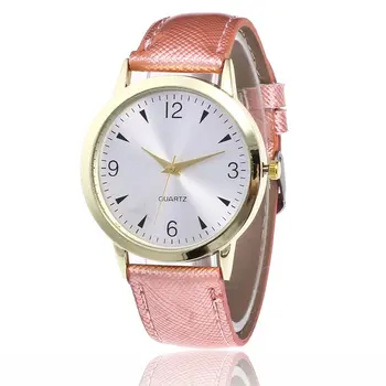 

Shiny Elegant Simple Dial Classic Luxury Fashion Leather Strap Cheap Sport Women Quartz Watch Girls Women Valentine Gifts Montre
