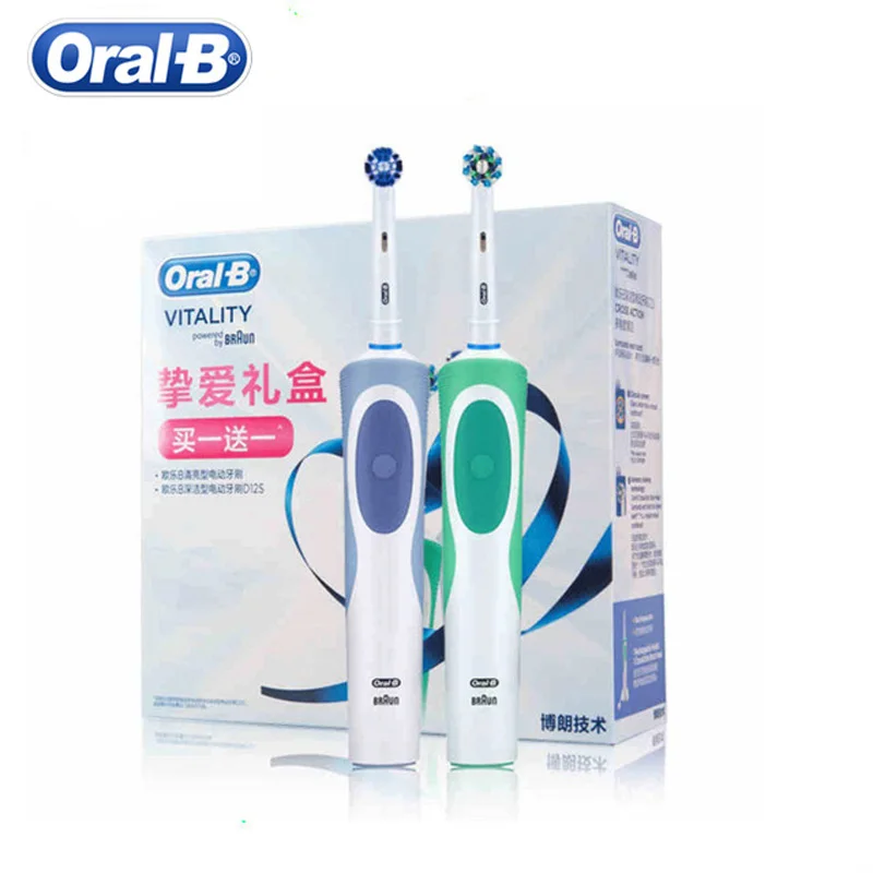 Braun Oral B Spazzolino Elettrico Ad Ultrasuoni D12 Confezione Regalo Rotante Ricaricabile Vitalità Spazzolino Elettrico Testine Di Igiene Orale