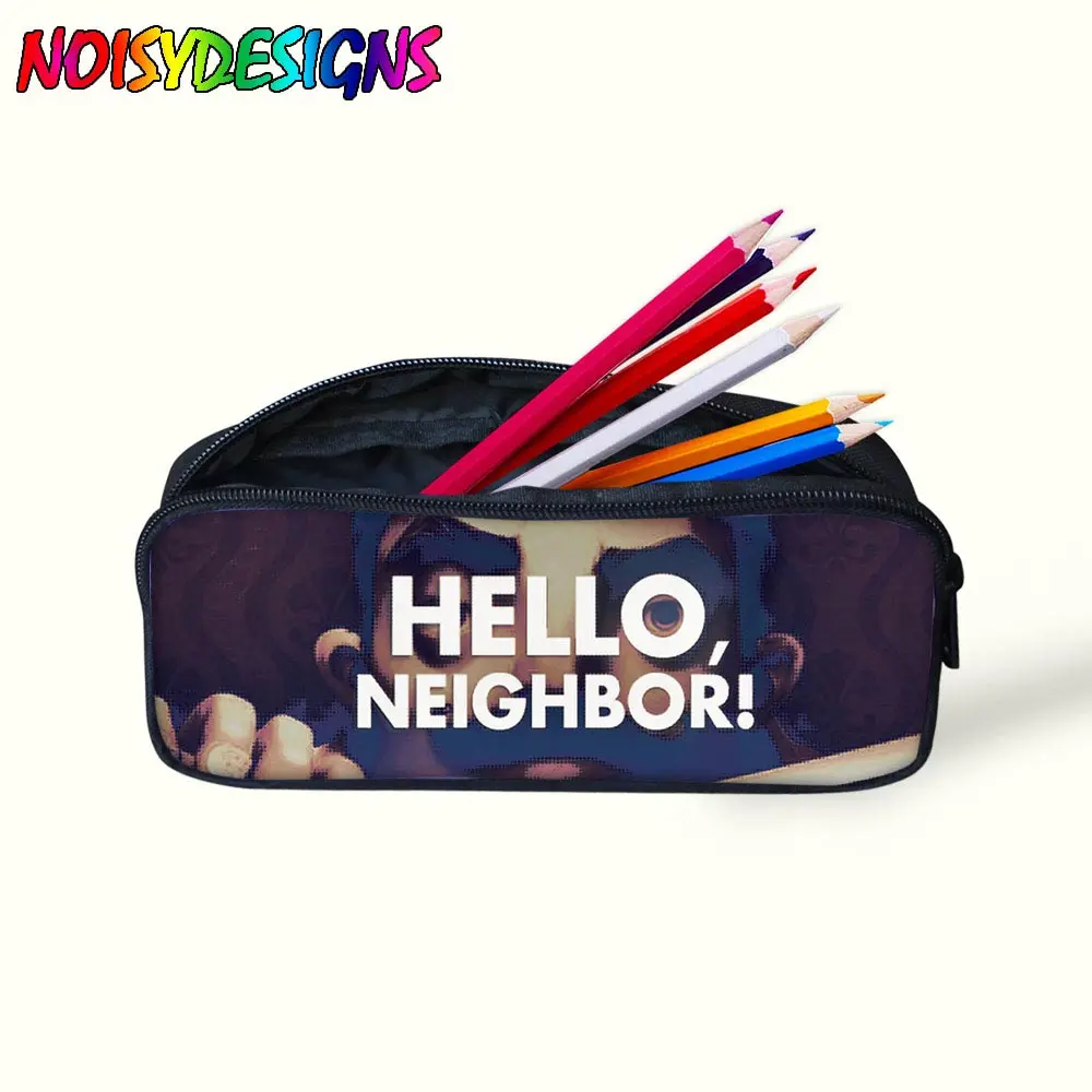 

Cosmetic Bag For Teenage Girls Boys School Makeup Box Children Cute Hello Neighbor Pencil Case Coin Case Storage mochila Bolsa