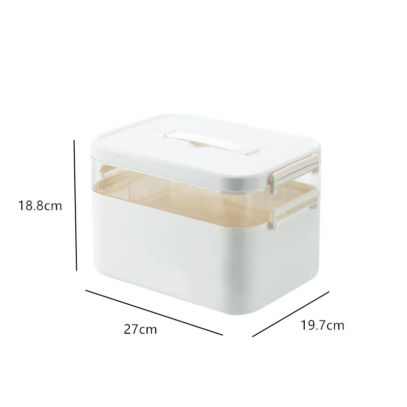 Trousse de premiers soins Portable à domicile boîte à médicaments multicouche organisateur de rangement en plastique grande capacité coffre à médicaments en couches - 6